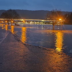 Moselhochwasser  in Zell