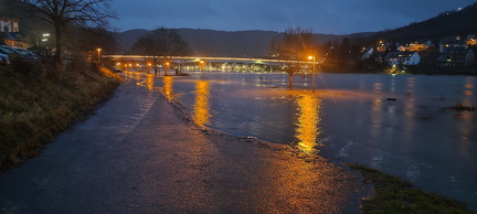 Hochwasser zell Mosel Januar 2024