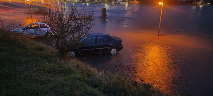 Hochwasser zell Mosel Januar 2024