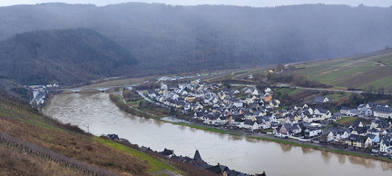 Wanderung in den Weinbergen oberhalb von Zell Mosel am 11.02.2024