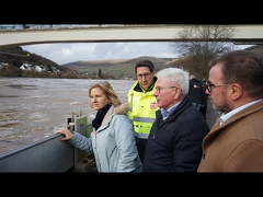 Hochwasserlage am 04.01.2024 in Zell und in Traben-Trarbach