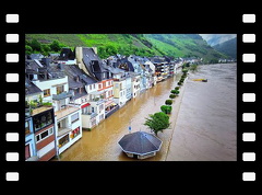 Stadt Zell (Mosel) - Die Flut der Mosel